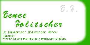 bence holitscher business card